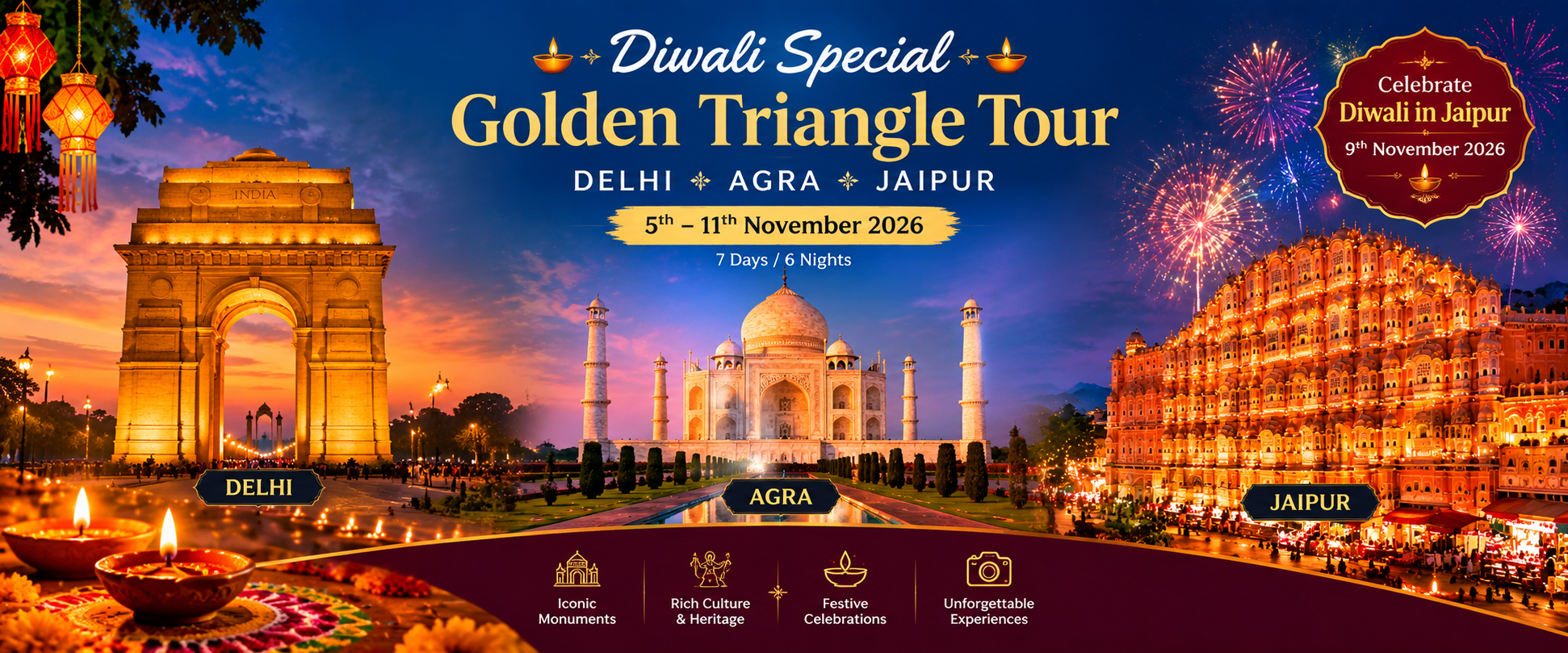 Diwali Special Golden Triangle Tour